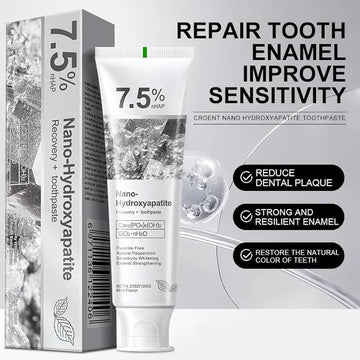 7.5% Nano Hydroxyapatite Toothpaste – Enamel Repair & Sensitivity Relief | Whitening Toothpaste | Plaque Removal | Fresh Mint | 120g