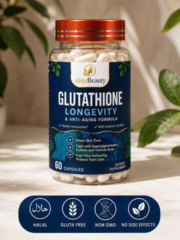 Glutathione Longevity Capsules | 5000mg Glutathione with Collagen, Vitamin C, CoQ10 & Alpha Lipoic Acid | Anti-Aging & Skin Brightening Supplement (60 Capsules)