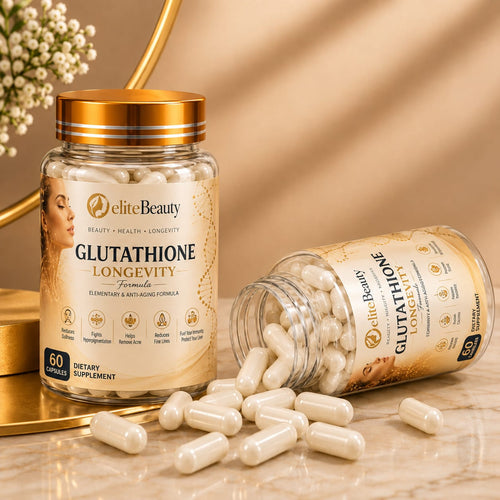 Glutathione Longevity Capsules | 500mg Glutathione with Collagen, Vitamin C, CoQ10 & Alpha Lipoic Acid | Anti-Aging & Skin Brightening Supplement (60 Capsules)